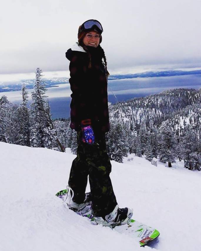 Jovanah is an avid snowboarder